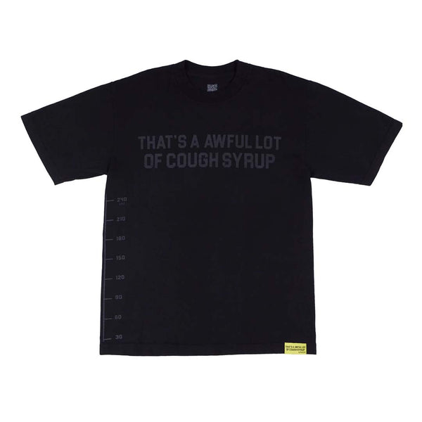 Awful Lot of Cough Syrup Black Tonal Spell Out Tee by Awful Lot of Cough Syrup - NWAHYPE No.1 for streetwear T-Shirts in USA