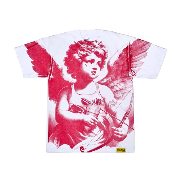 Awful Lot of Cough Syrup Cupid Tattoo White Red by Awful Lot of Cough Syrup - NWAHYPE No.1 for streetwear T-Shirts in USA