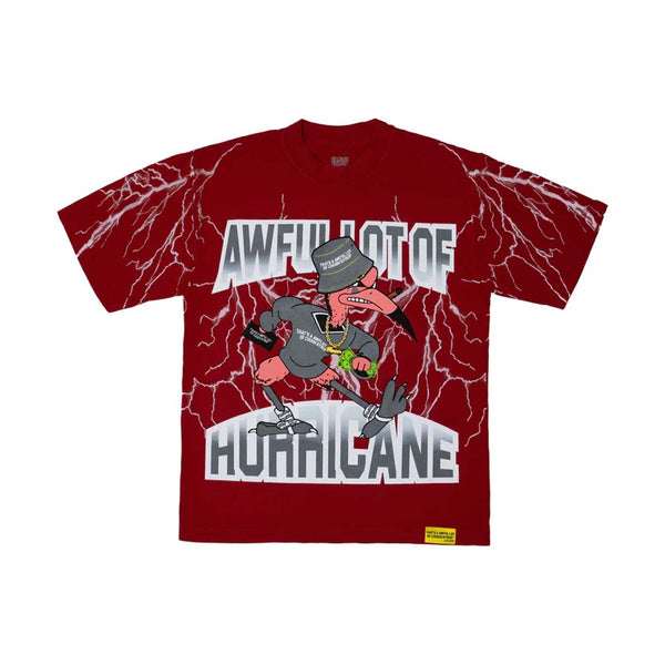 Awful Lot of Cough Syrup Red Hurricane Tee by Awful Lot of Cough Syrup - NWAHYPE No.1 for streetwear T-Shirts in USA