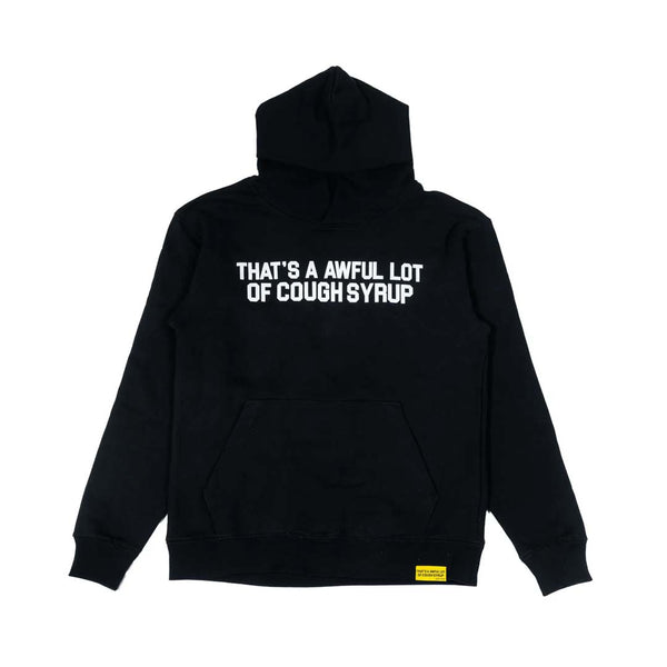 Awful Lot of Cough Syrup Spell Out Black White Hoodie by Awful Lot of Cough Syrup - NWAHYPE No.1 for streetwear Hoodies in USA