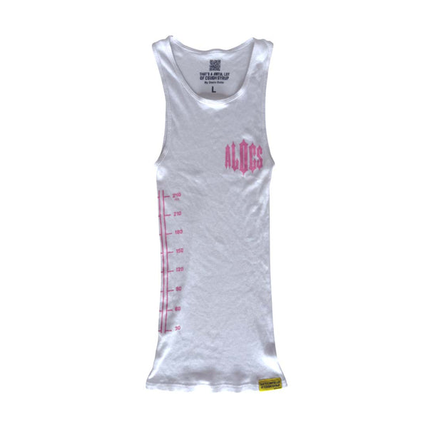 Awful Lot of Cough Syrup Tank Top White Pink by Awful Lot of Cough Syrup - NWAHYPE No.1 for streetwear T-Shirts in USA