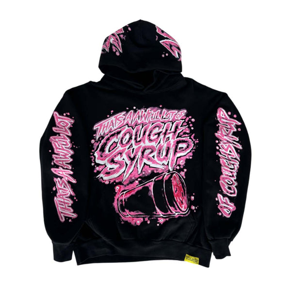 Awful Lot of Cough Syrup Valentines Black Hoodie by Awful Lot of Cough Syrup - NWAHYPE No.1 for streetwear Hoodies in USA