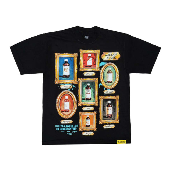 Awful Lot of Cough Syrup Wall of Drank Tee Black by Awful Lot of Cough Syrup - NWAHYPE No.1 for streetwear T-Shirts in USA