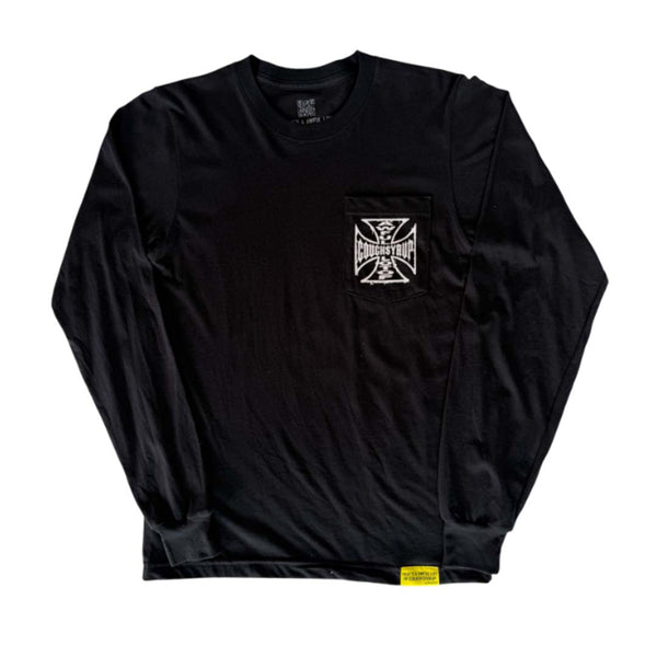 Awful Lot of Cough Syrup West Coast Choppers Long Sleeve Black Tee by Awful Lot of Cough Syrup - NWAHYPE No.1 for streetwear T-Shirts in USA
