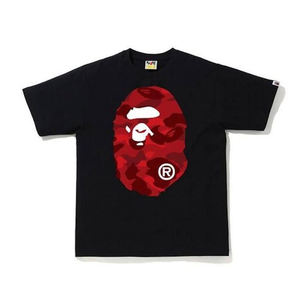 Bape Color Camo Big Ape Head Tee Black Red by Bape - NWAHYPE No.1 for streetwear T-Shirts in USA