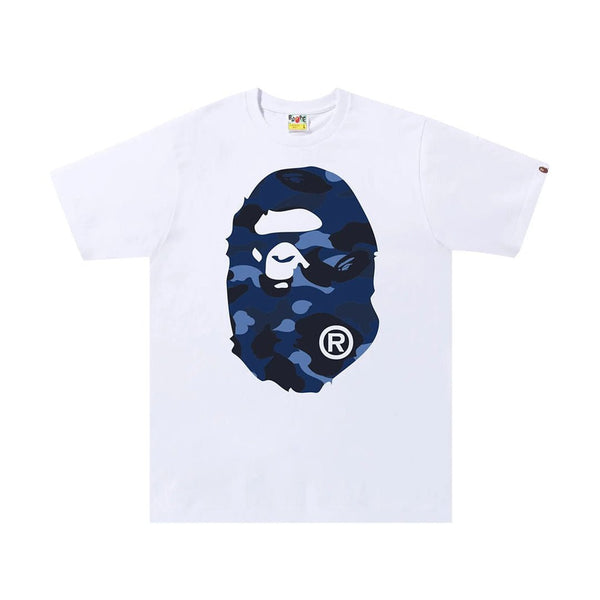 BAPE Color Camo Big Ape Head Tee 'White/Navy' by Bape - NWAHype 1 for streetwear T-Shirts in USA