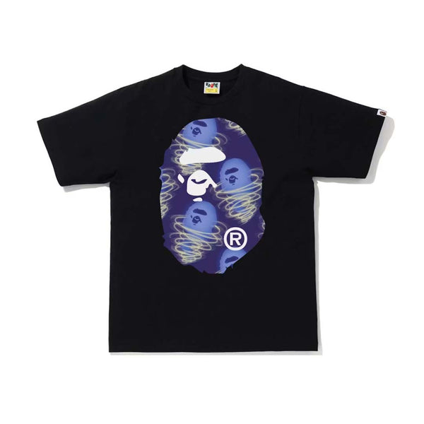 Bape Storm Big Ape Head Tee Black Purple Blue by Bape - NWAHYPE No.1 for streetwear T-Shirts in USA