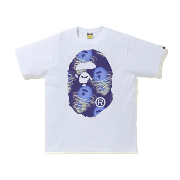 Bape Storm Big Ape Head Tee White Purple by Bape - NWAHYPE No.1 for streetwear T-Shirts in USA