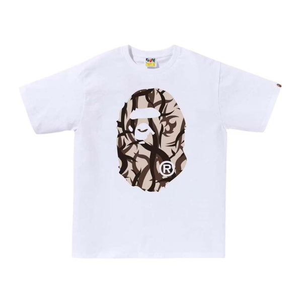 BAPE Trial Camo Big Ape Head Tee White/Beige by Bape - NWAHYPE No.1 for streetwear T-Shirts in USA