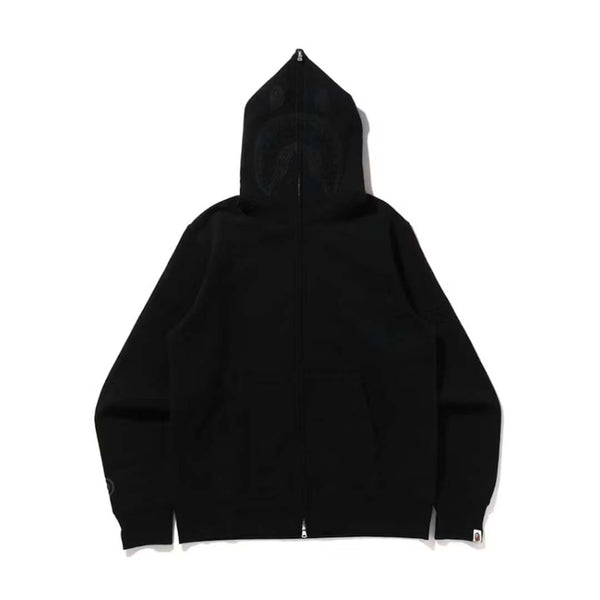 Bape Triple Black Shark Zip Up Hoodie by Bape - NWAHYPE No.1 for streetwear Hoodies in USA