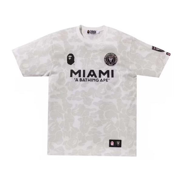 BAPE x Inter Miami CF Camo Tee White by Bape - NWAHype 1 for streetwear T-Shirts in USA