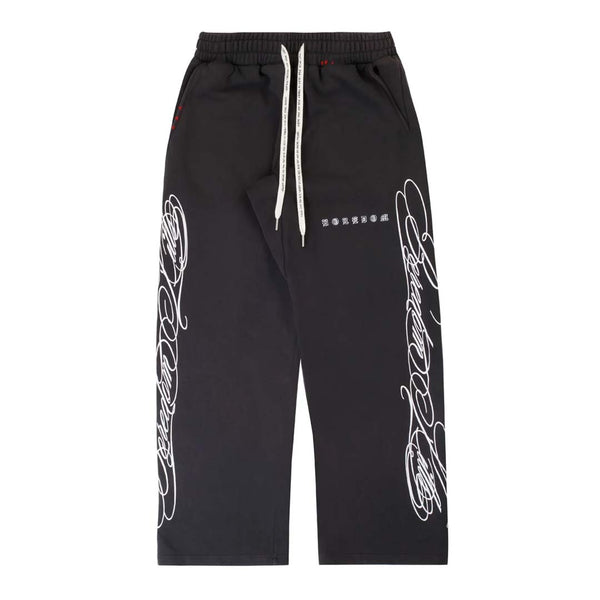 Boredom Kills Script Sweatpants Black White by Boredom Kills - NWAHYPE No.1 for streetwear Pants in USA