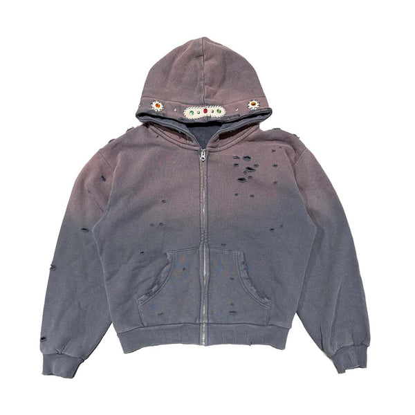 Bravest Dark Grey Sapphire Zip Up Hoodie by Bravest Studios - NWAHype No.1 for streetwear Hoodies in USA
