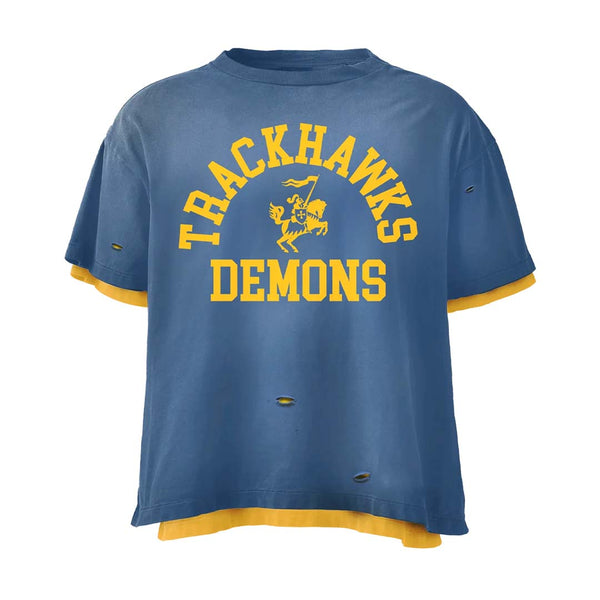 Bravest Studios Trackhawk Double Layer Tee Blue Yellow by Bravest Studios - NWAHYPE No.1 for streetwear T-Shirts in USA