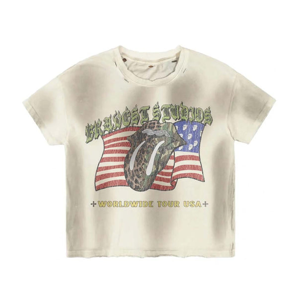 Bravest Studios USA Tour Tee White by Bravest Studios - NWAHYPE No.1 for streetwear T-Shirts in USA