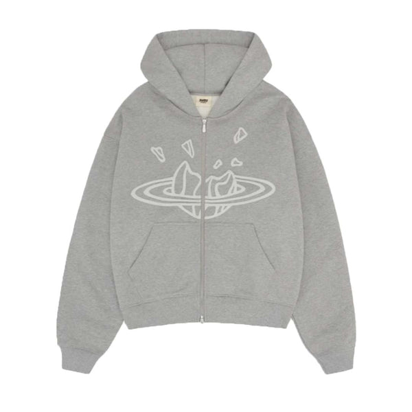 Broken Planet Heather Grey Zip Up Hoodie by Broken Planet - NWAHYPE No.1 for streetwear Hoodies in USA