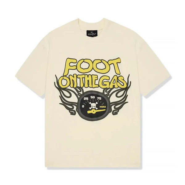 Broken Planet White Foot on Gas Tee by Broken Planet - NWAHYPE No.1 for streetwear T-Shirts in USA