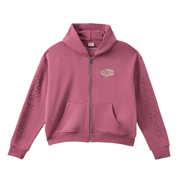 Cactus Valley Crystal Cactus Zip Hoodie Raspberry by Cactus Valley - NWAHYPE No.1 for streetwear Hoodies in USA