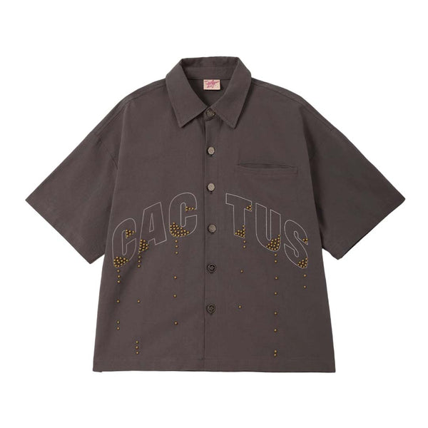 Cactus Valley Studded Grey Button Up Shirt by Cactus Valley - NWAHYPE No.1 for streetwear T-Shirts in USA