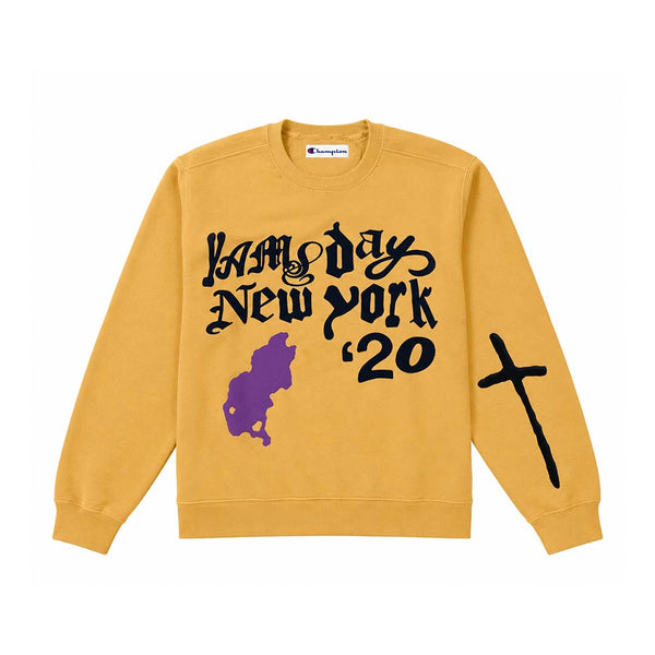 CPFM Yams Day In Loving Memory Yellow Crewneck by Cactus Plant Flea Market - NWAHYPE No.1 for streetwear Hoodies in USA