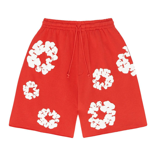 Denim Tears The Cotton Wreath Shorts 'Red' by Denim Tears - NWAHype 1 for streetwear Shorts in USA
