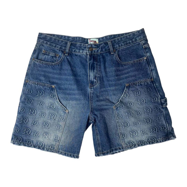 Dry Rot DR Stamped Denim Blue Shorts by Dry Rot - NWAHYPE No.1 for streetwear Shorts in USA