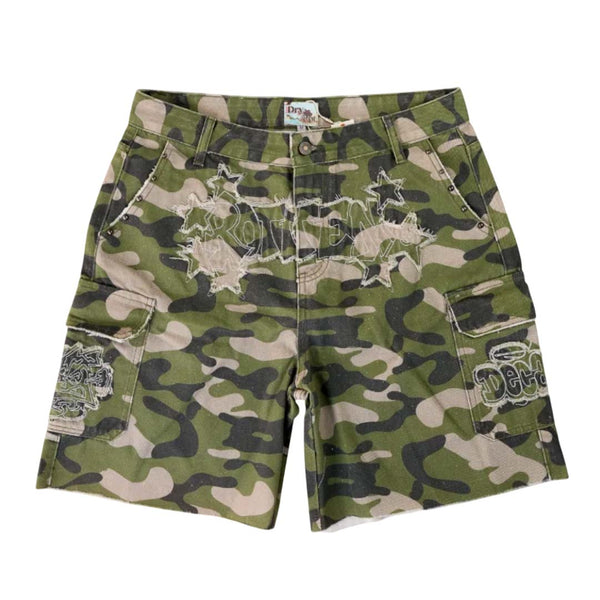 Dry Rot Unruly Camo Cargo Shorts Green by Dry Rot - NWAHYPE No.1 for streetwear Shorts in USA