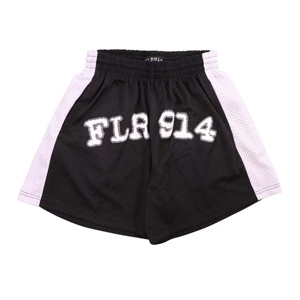 Floor 914 Uniform Mesh Shorts Black White by Floor 914 - NWAHYPE No.1 for streetwear Shorts in USA