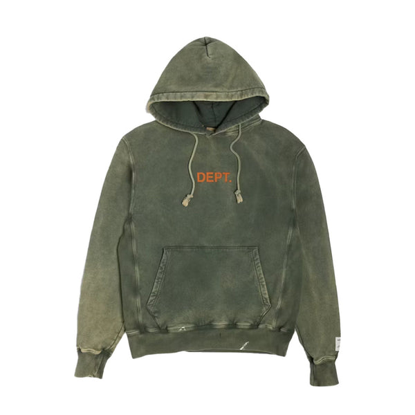 Gallery Dept. Center Logo Hoodie Green by Gallery Dept - NWAHype 1 for streetwear Hoodies in USA