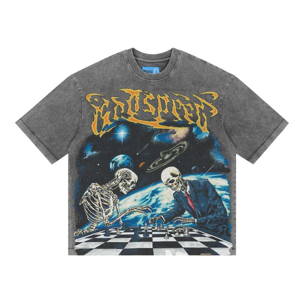 Godspeed Checkmate II Grey Wash Tee by Godspeed - NWAHYPE No.1 for streetwear T-Shirts in USA