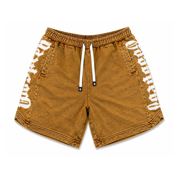 Godspeed Courtside Shorts Rustic Brown White by Godspeed - NWAHYPE No.1 for streetwear Shorts in USA