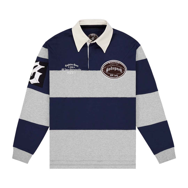 Godspeed Field Rugby Shirt Navy Heather Grey by Godspeed - NWAHype No.1 for streetwear T-Shirts in USA