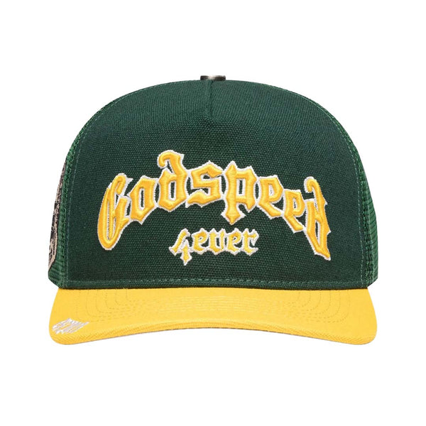 Godspeed Forever Trucker Hat Green Yellow by Godspeed - NWAHype No.1 for streetwear Hats in USA