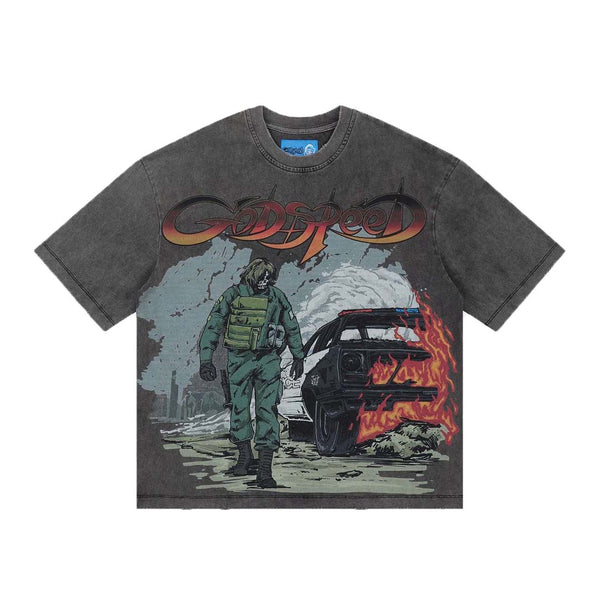 Godspeed Khaos Tee Grey Wash by Godspeed - NWAHYPE No.1 for streetwear T-Shirts in USA