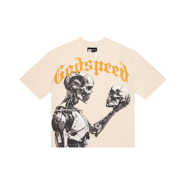 Godspeed Mankind vs AI Bone Black Yellow Tee by Godspeed - NWAHype 1 for streetwear T-Shirts in USA