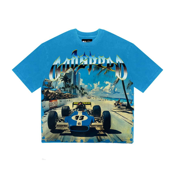 Godspeed Miami Exclusive F1 Tee Blue by Godspeed - NWAHype No.1 for streetwear T-Shirts in USA