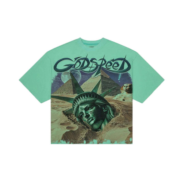 Godspeed Mother Cairo Teal Tee by Godspeed - NWAHype 1 for streetwear T-Shirts in USA