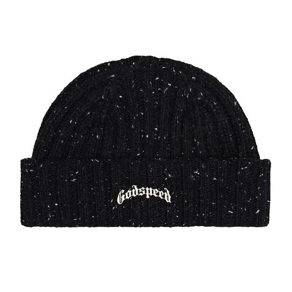Godspeed OG Logo Emblem Oreo Speckled Black Beanie by Godspeed - NWAHype No.1 for streetwear Beanies in USA