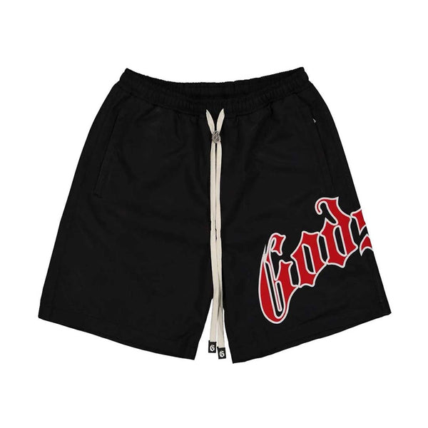 Godspeed OG Logo Nylon Shorts Black Red by Godspeed - NWAHYPE No.1 for streetwear Shorts in USA