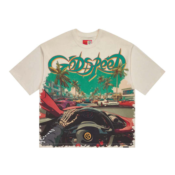 Godspeed Power Steering Bone Tee by Godspeed - NWAHype No.1 for streetwear T-Shirts in USA