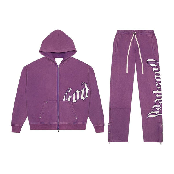 Godspeed Purple Plum Sweatsuit Hoodie & Sweatpants Set by Godspeed - NWAHYPE No.1 for streetwear Hoodies in USA