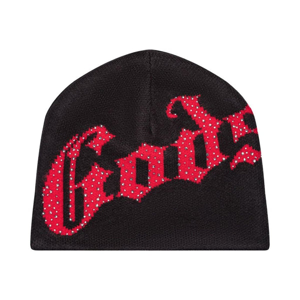 Godspeed Studded Beanie Black Red by Godspeed - NWAHype 1 for streetwear Beanies in USA
