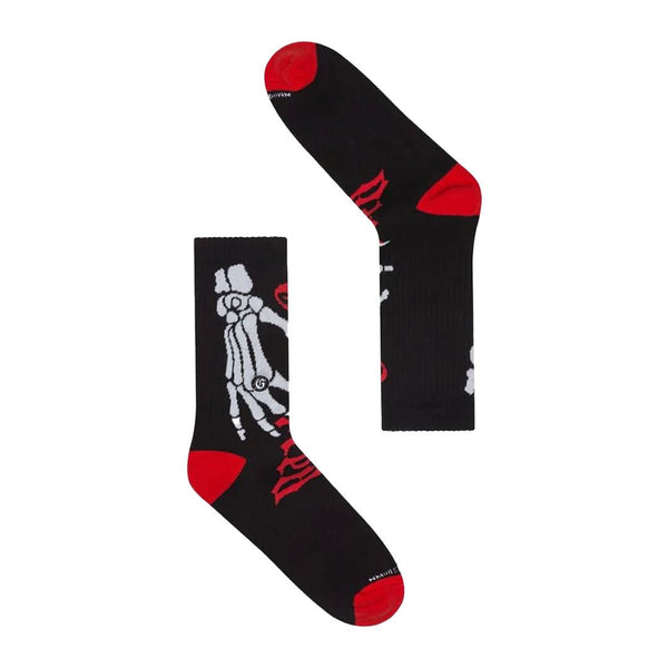 Godspeed Ten Toes Down Socks Black Red by Godspeed - NWAHype No.1 for streetwear Accessories in USA