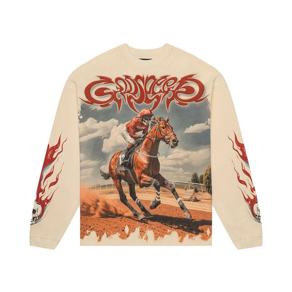 Godspeed Thoroughbred Long Sleeve Tee Bone by Godspeed - NWAHype 1 for streetwear T-Shirts in USA