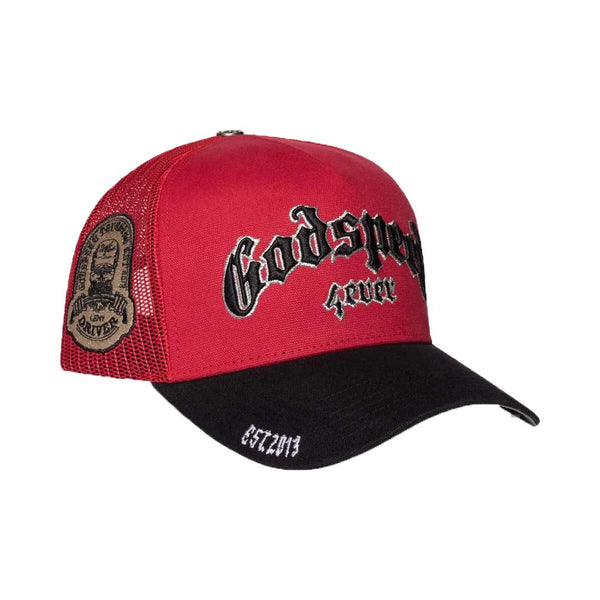 Godspeed Trucker Hat Red Black by Godspeed - NWAHYPE No.1 for streetwear Hats in USA