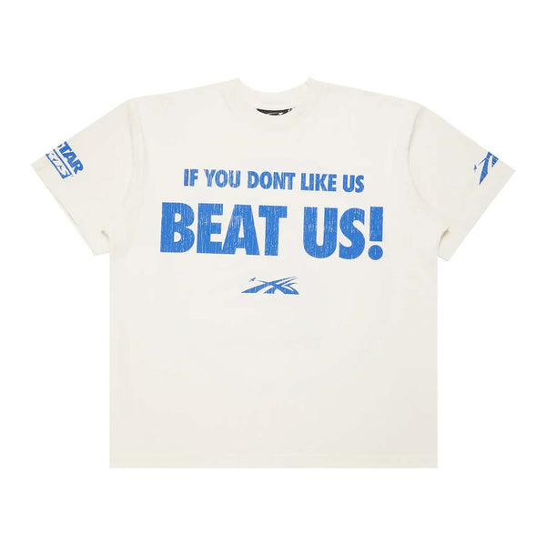 Hellstar Beat Us! Tee White Blue by Hellstar - NWAHYPE No.1 for streetwear T-Shirts in USA