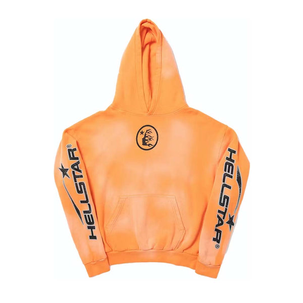 Hellstar Fire Orange Hoodie Halloween by Hellstar - NWAHype 1 for streetwear Hoodies in USA