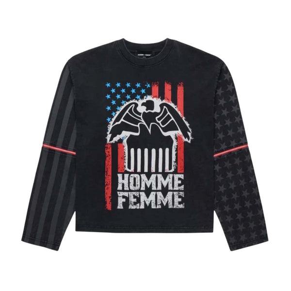 Homme Femme Trapstar Long Sleeve Black Tee by Homme Femme - NWAHYPE No.1 for streetwear T-Shirts in USA