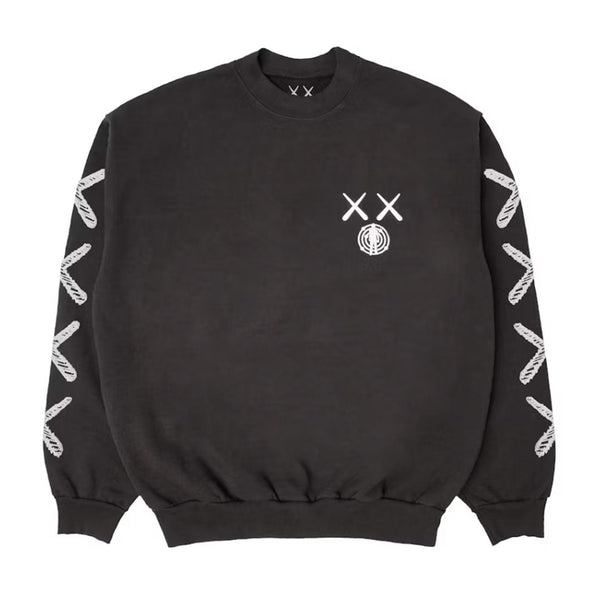 KAWS For Kid Cudi Moon Man Back Print Crewneck Sweatshirt by Kaws - NWAHype 1 for streetwear Hoodies in USA