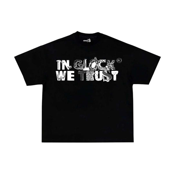 Kixkz In Glock We Trust Scrapyard Black Tee by Kixkz Clothing - NWAHYPE No.1 for streetwear T-Shirts in USA